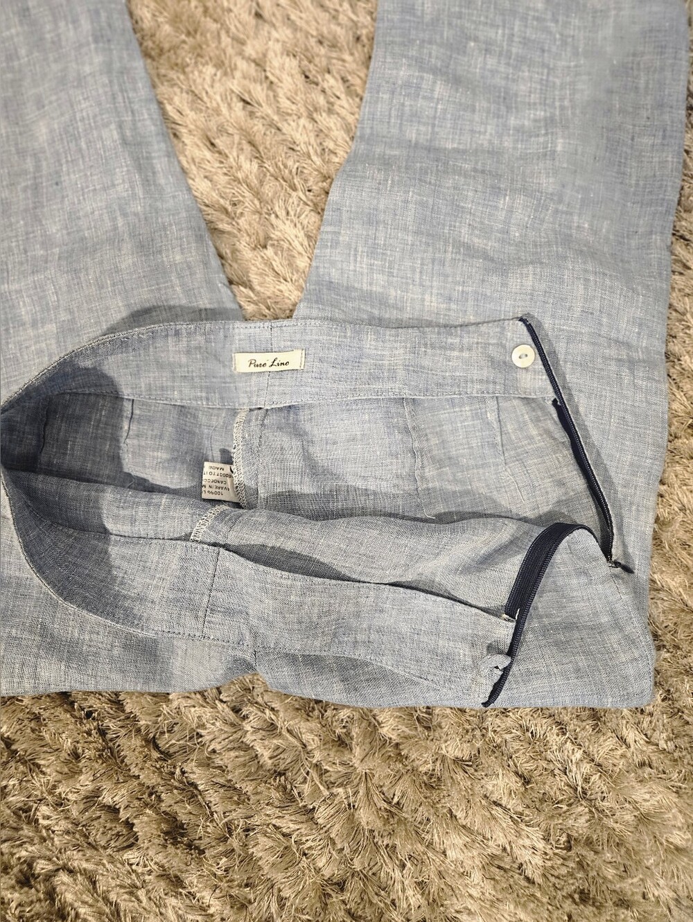 100% Linen-Blend Women's Pants - Picture 4 of 8
